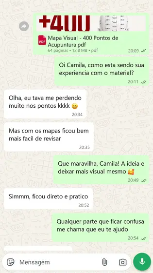 Depoimento de terapeuta — acupuntura