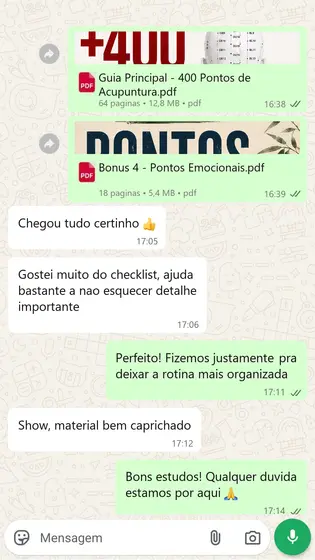 Depoimento de terapeuta — acupuntura