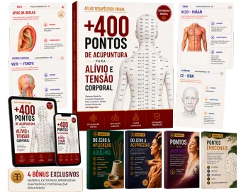 Mockup +400 Pontos de Acupuntura — Plano Completo